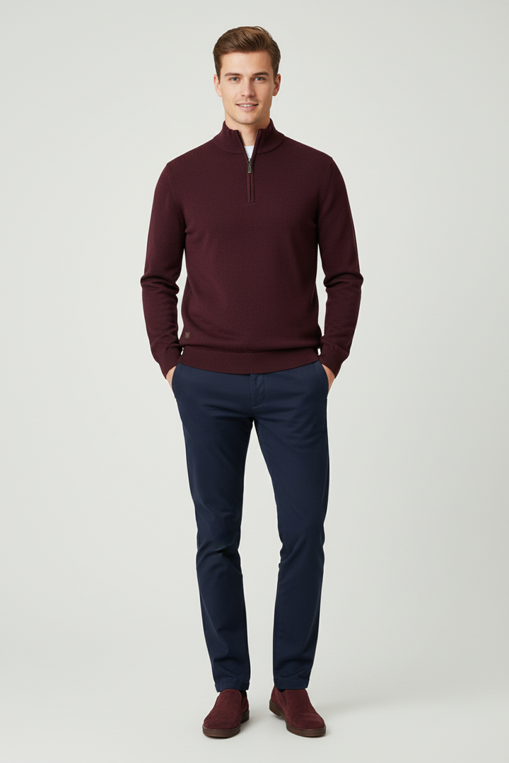 6th Sense 1/4-zip Jumper | Andrew | Wine