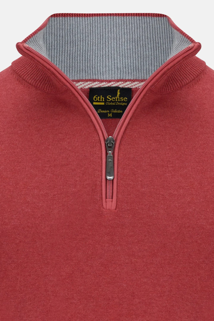 6th Sense 1/4-zip Jumper | Harry | Coral