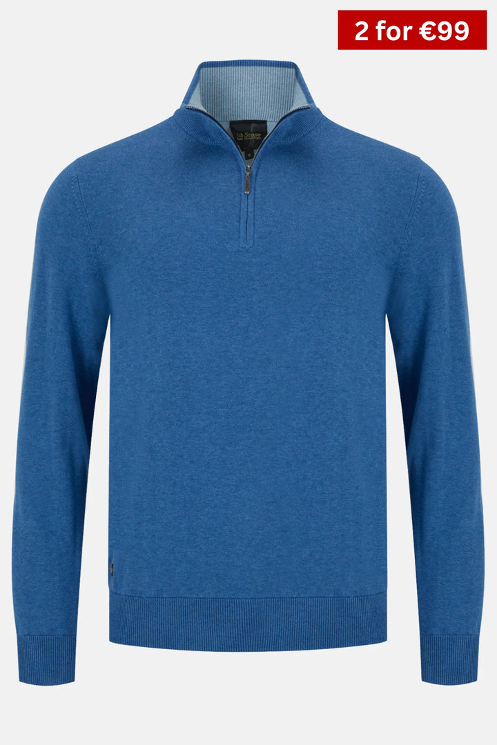 6th Sense 1/4-zip Jumper | Rise | Blue