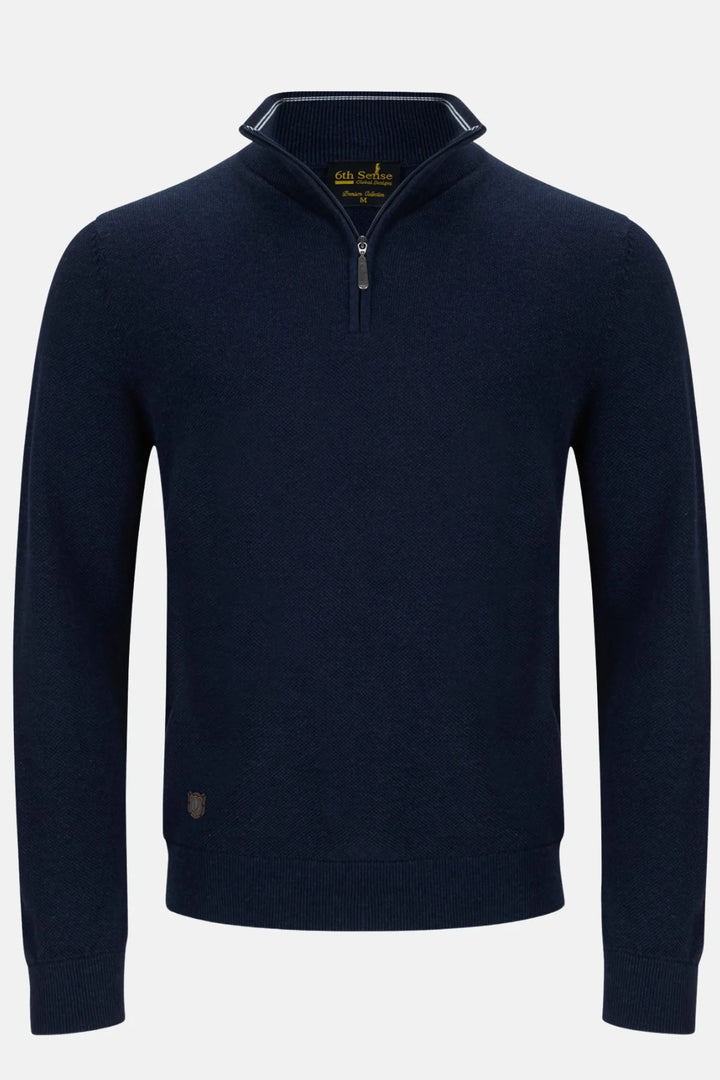 6th Sense 1/4-zip Jumper | Tropic | Navy Blazer