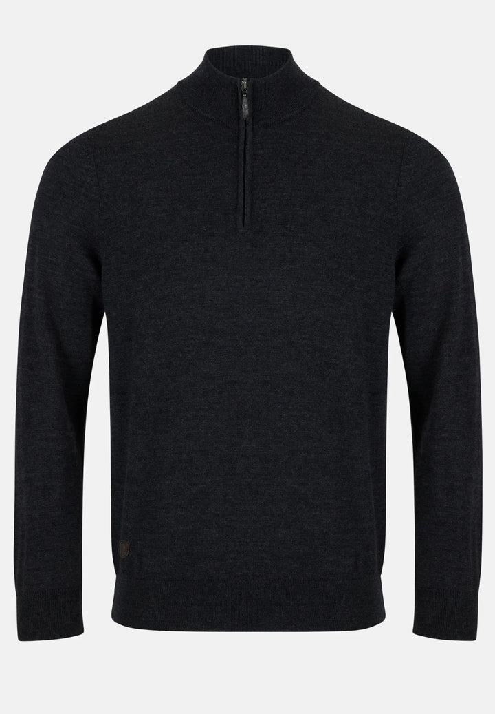 6th Sense 1/4-zip Merino Jumper | Grey