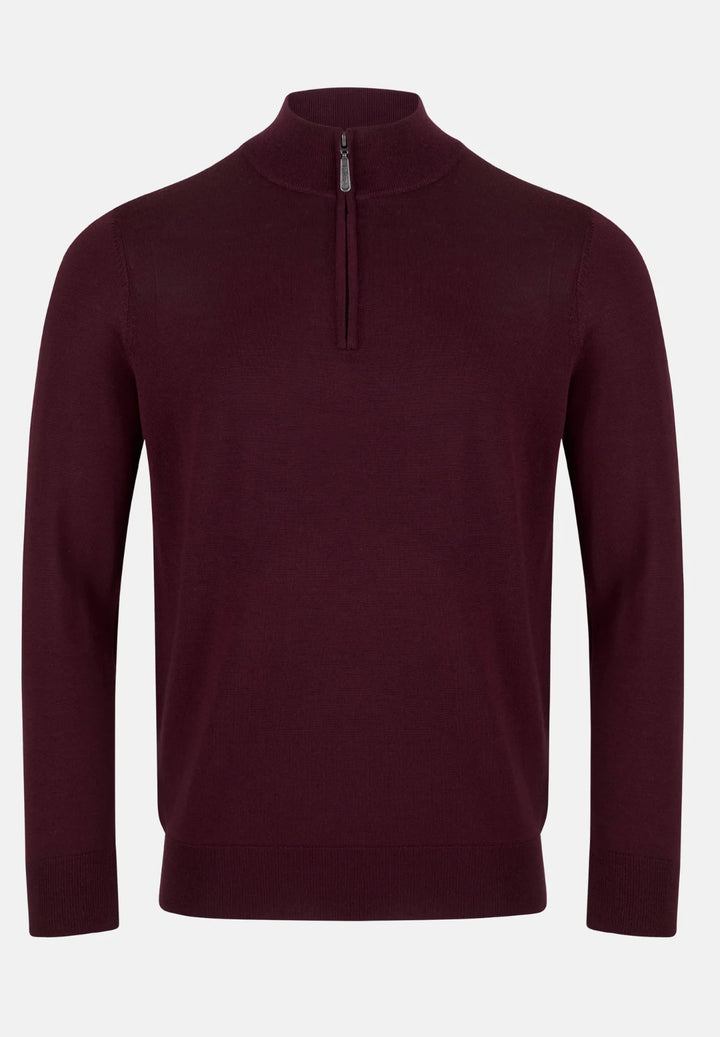 6th Sense 1/4-zip Merino Jumper | Prunell