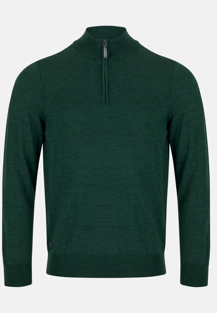 6th Sense 1/4-zip Merino Jumper | St Green