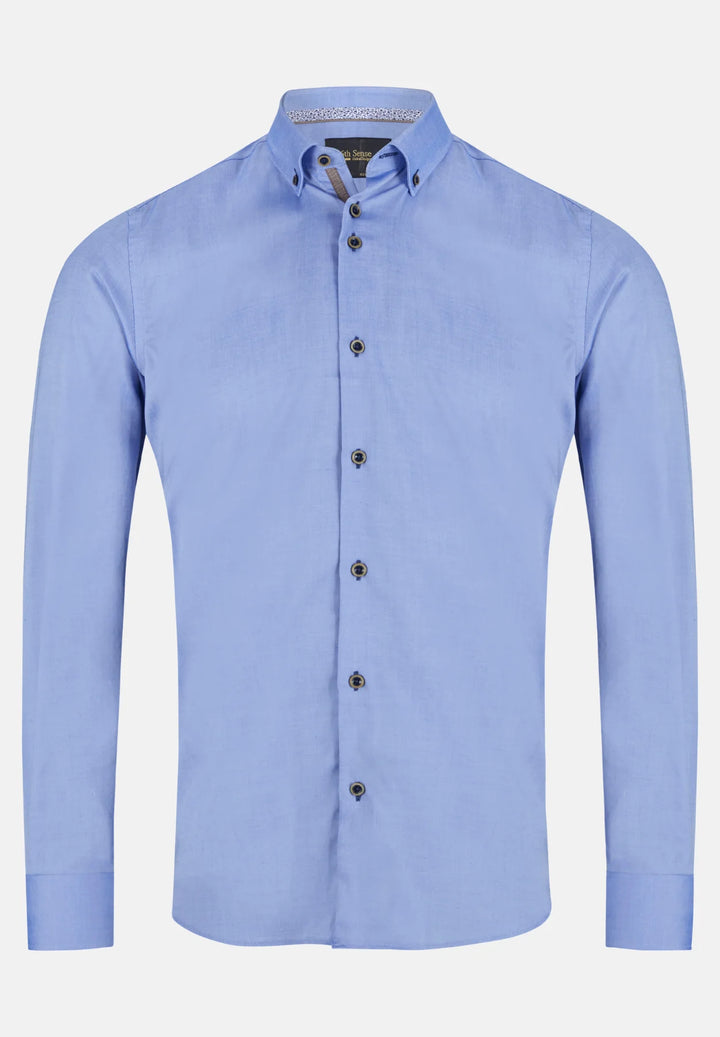 6th Sense BD Lyocell Shirt | Long Sleeve | Blue #1