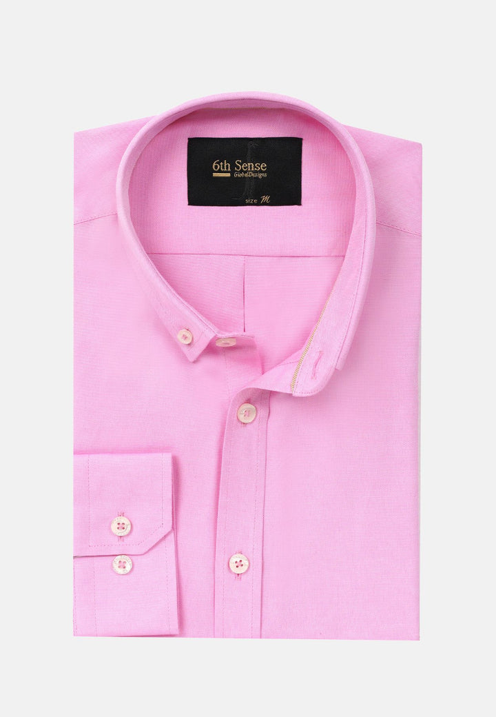 6th Sense BD Oxford Shirt | Long Sleeve | Pink #7