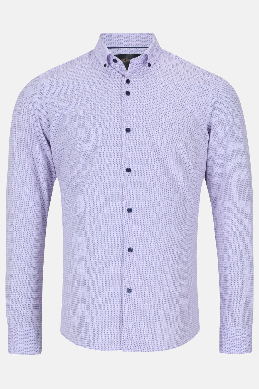 6th Sense performance shirt light purple with button front and spread collar