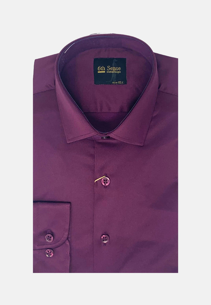 6th Sense Formal Shirt | Long Sleeve | Purple