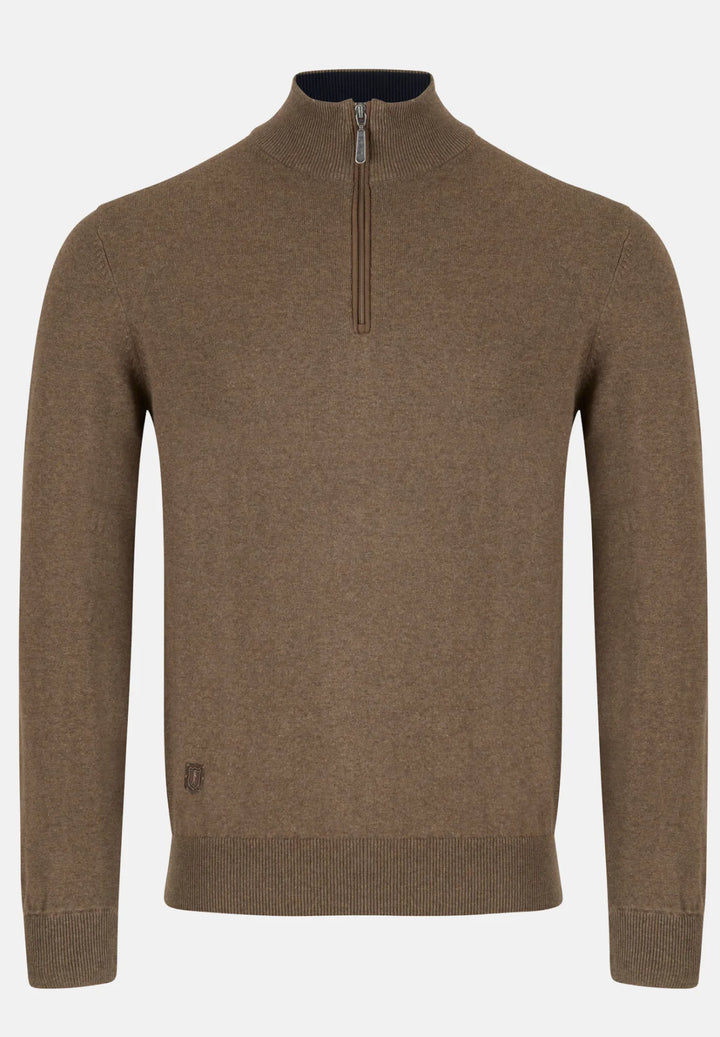 6th Sense 1/4-zip Jumper | Harry | Chestnut