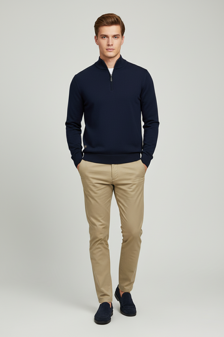 6th Sense 1/4-zip Jumper | Harry | Indigo