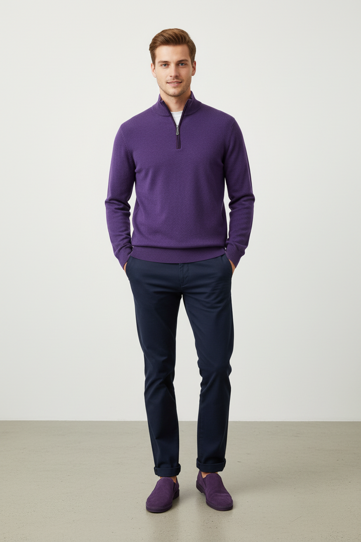 6th Sense 1/4-zip Jumper | Harry | Purple