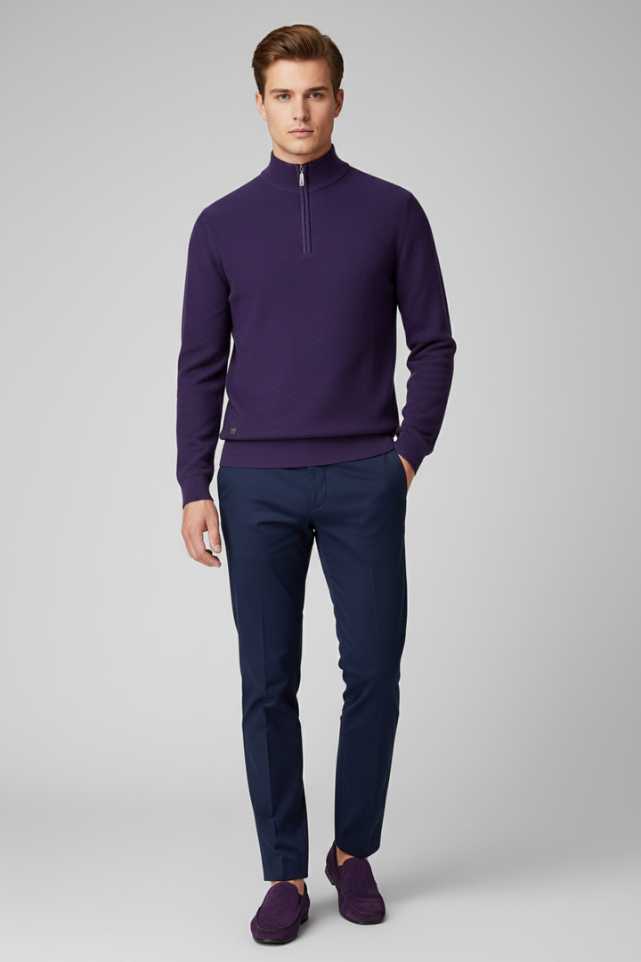 6th Sense 1/4-zip Jumper | Tommy | Purple