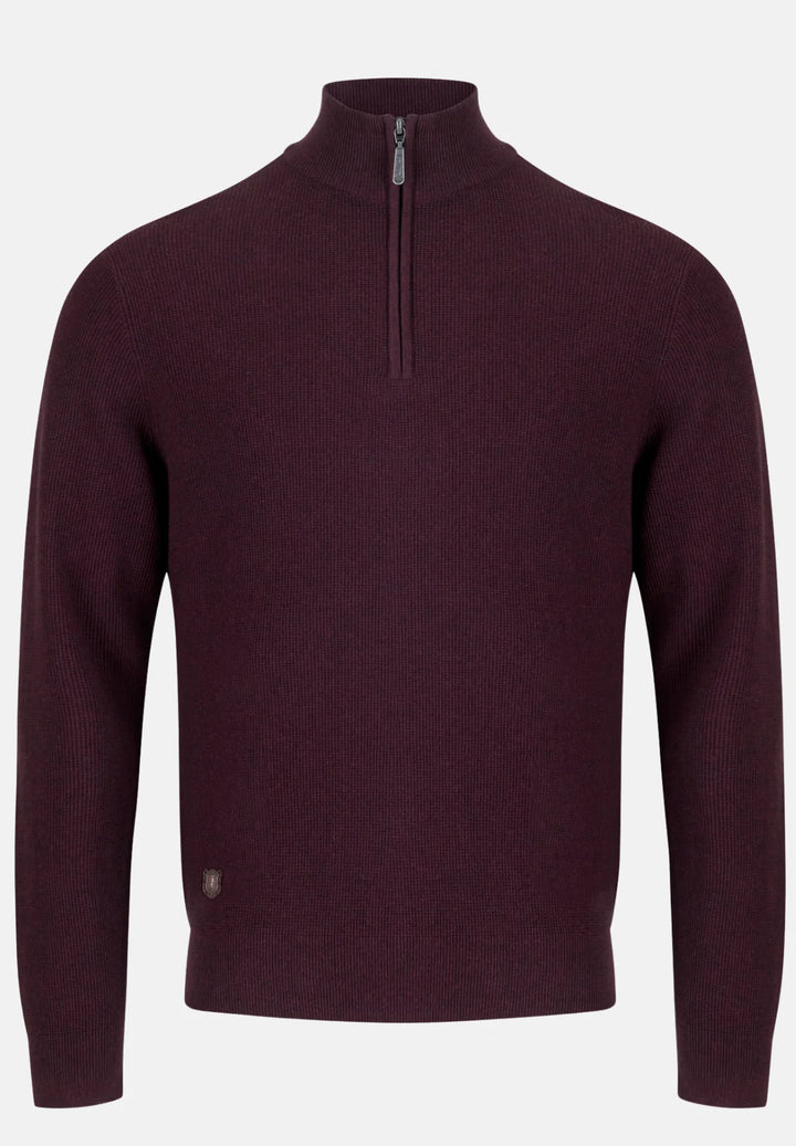 6th Sense 1/4-zip Jumper | Tommy | Wine