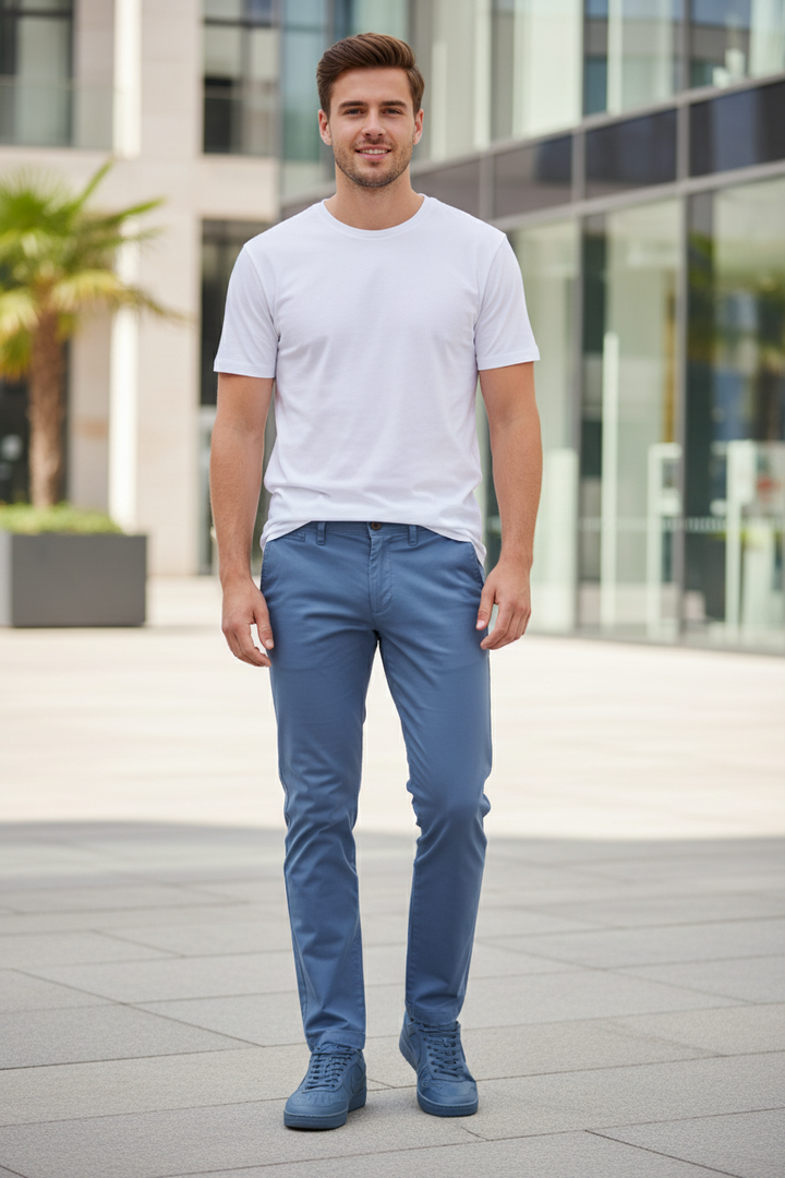 6th Sense Chinos | Kansas | Blue Grey