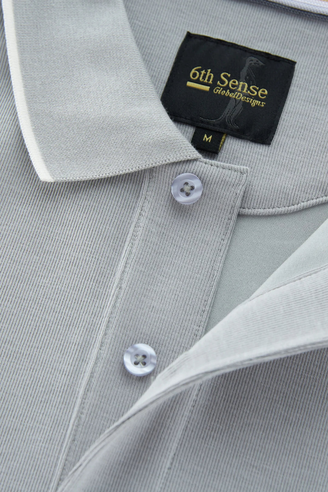 6th Sense Polo Shirt | Furrow | Silver