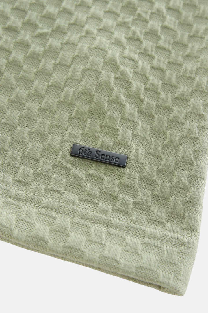 6th Sense Polo Shirt | Jacquard | Eucalyptus