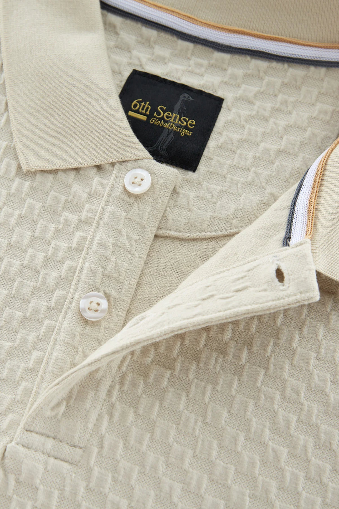6th Sense Polo Shirt | Jacquard | Fog
