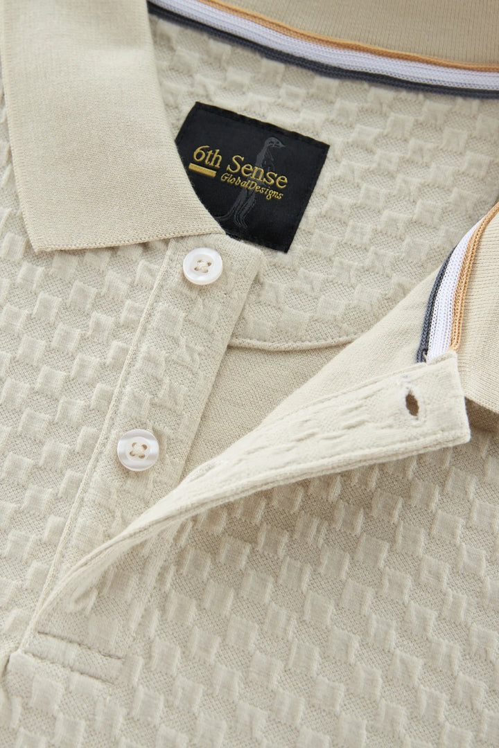 6th Sense Polo Shirt | Jacquard | Fog