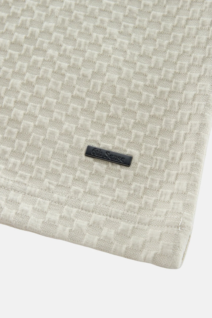 6th Sense Polo Shirt | Jacquard | Fog