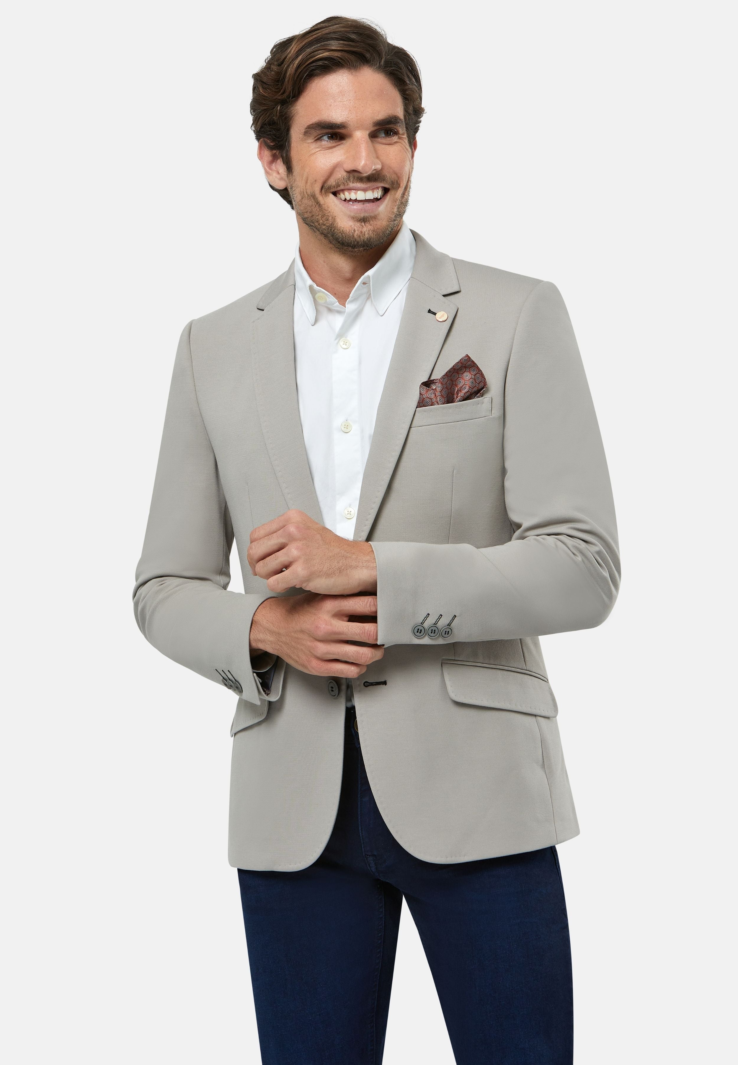 Mens light 2025 grey sports jacket