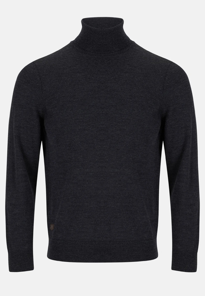 6th Sense Turtle-neck Merino Jumper | Anthracite