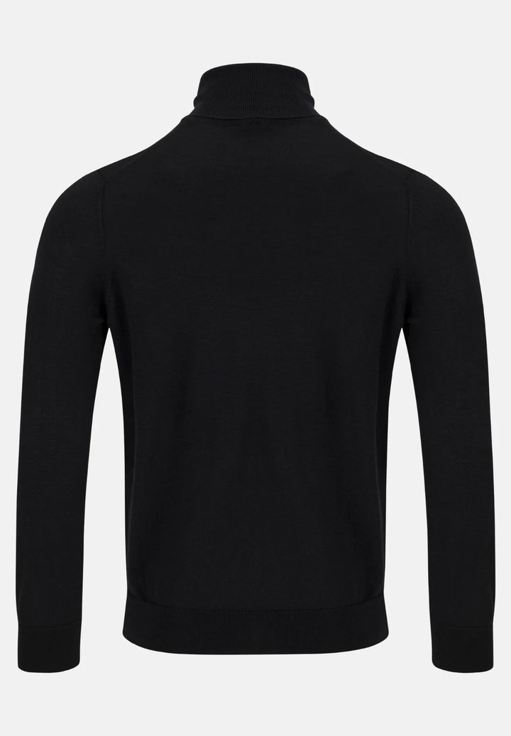 6th Sense Turtle-neck Merino Jumper | Black