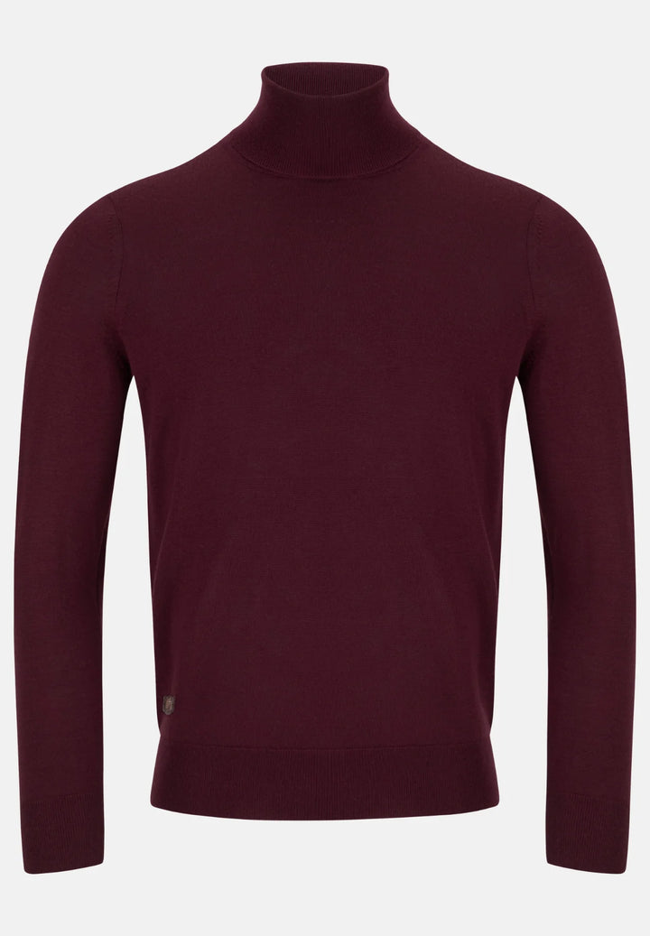 6th Sense Turtle-neck Merino Jumper | Bordeaux