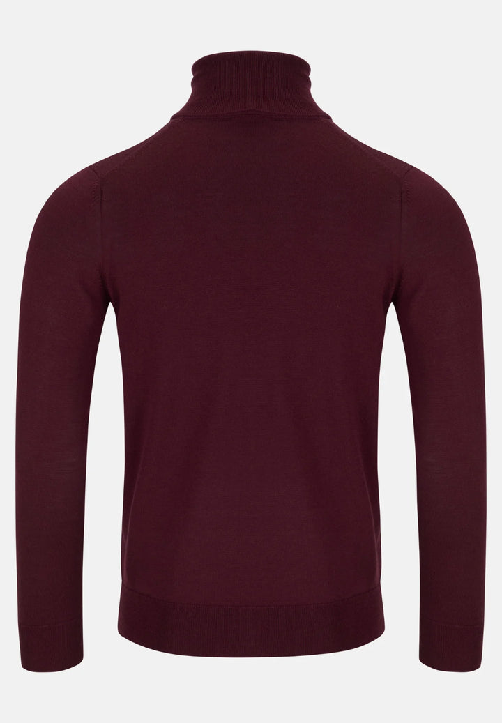 6th Sense Turtle-neck Merino Jumper | Bordeaux