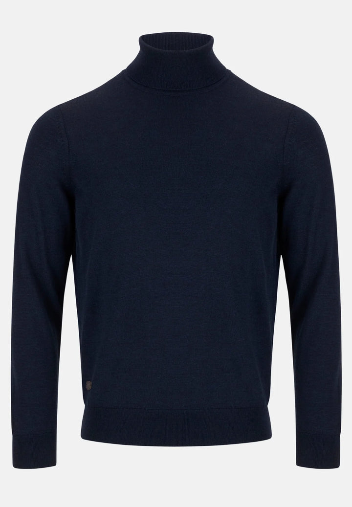 6th Sense Turtle-neck Merino Jumper | Navy