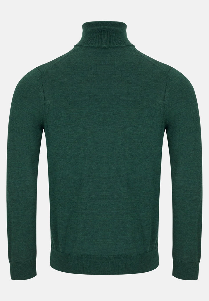 6th Sense Turtle-neck Merino Jumper | St Green