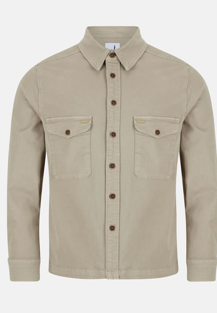 6th Sense Twill Overshirt | Dark Khaki