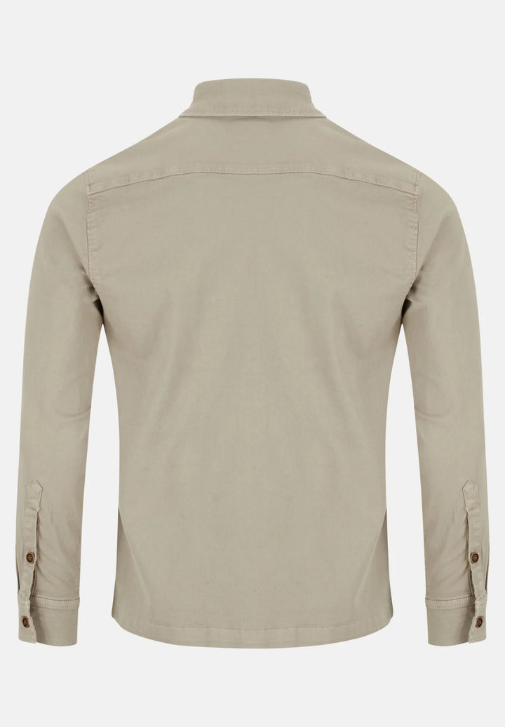 6th Sense Twill Overshirt | Dark Khaki