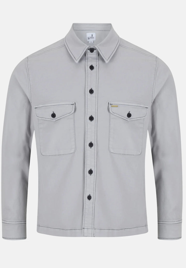 6th Sense Twill Overshirt | Grey