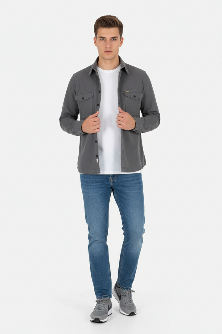 6th Sense Twill Overshirt | Magret