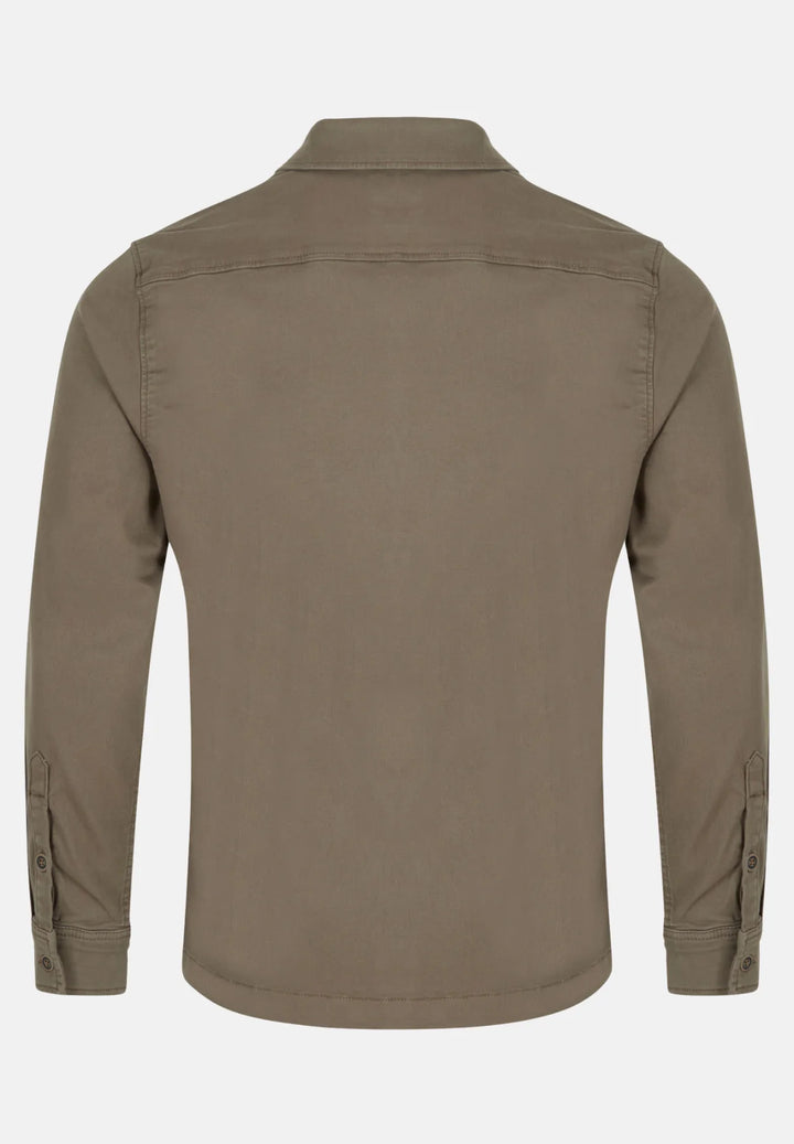 6th Sense Twill Overshirt | Mocha