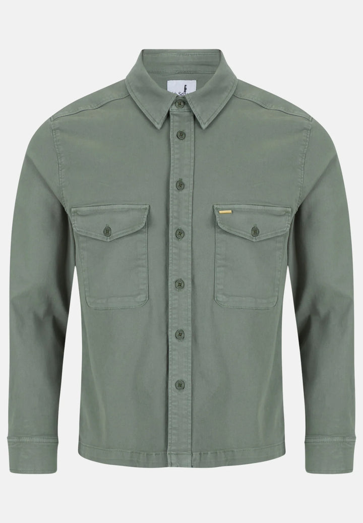 6th Sense Twill Overshirt | Olive