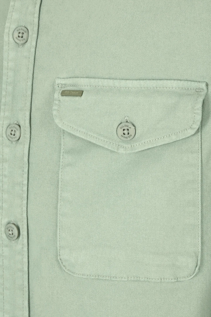 6th Sense Twill Overshirt | Sea Grass