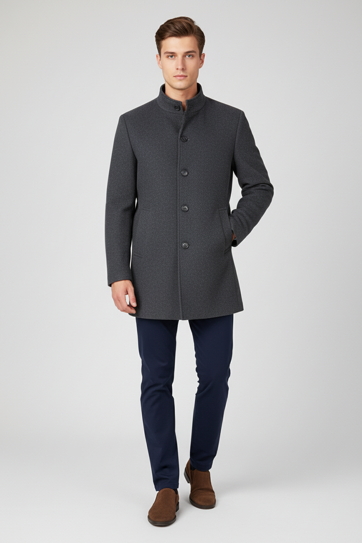 6th Sense Wool Coat | Aviva | Grey
