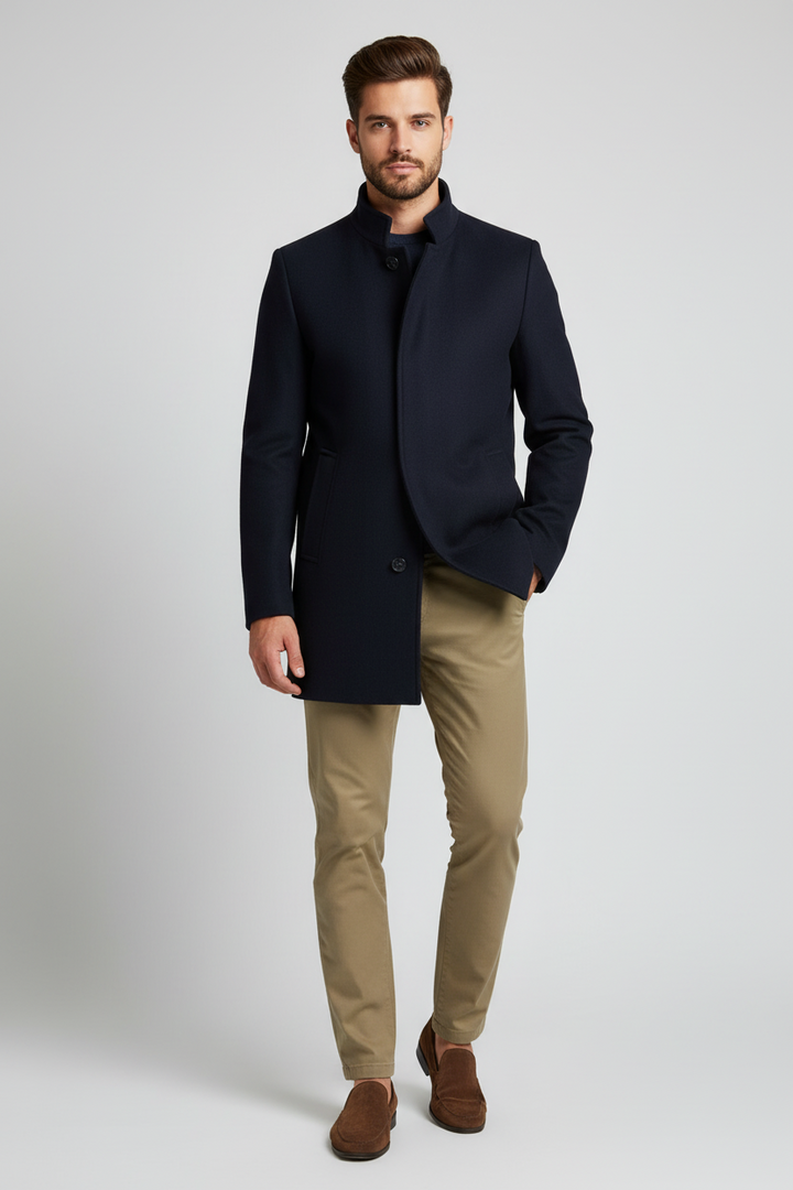 6th Sense Wool Coat | Aviva | Ink