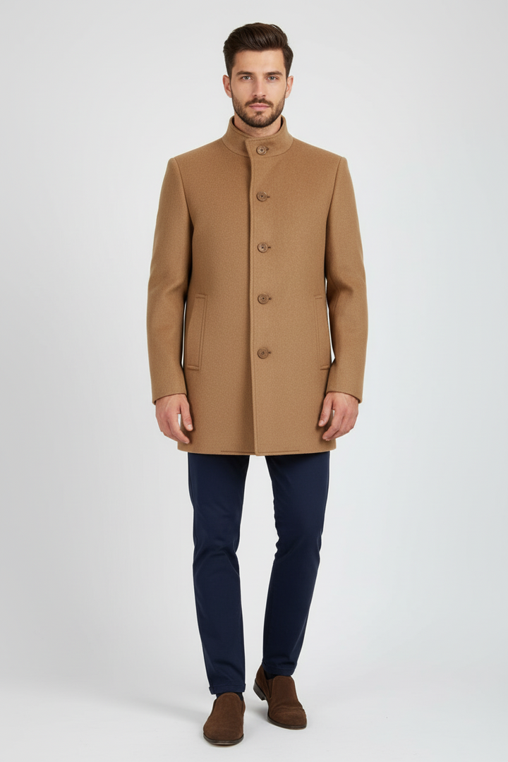 6th Sense Wool Coat | Aviva | Wood