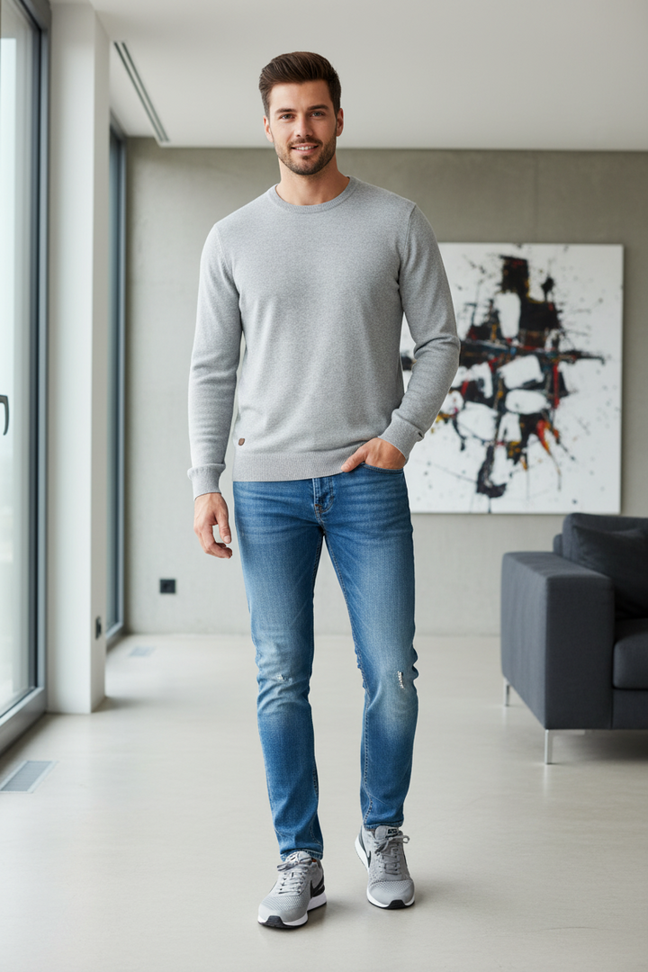 6th Sense crew-neck Jumper | Cash | Gris