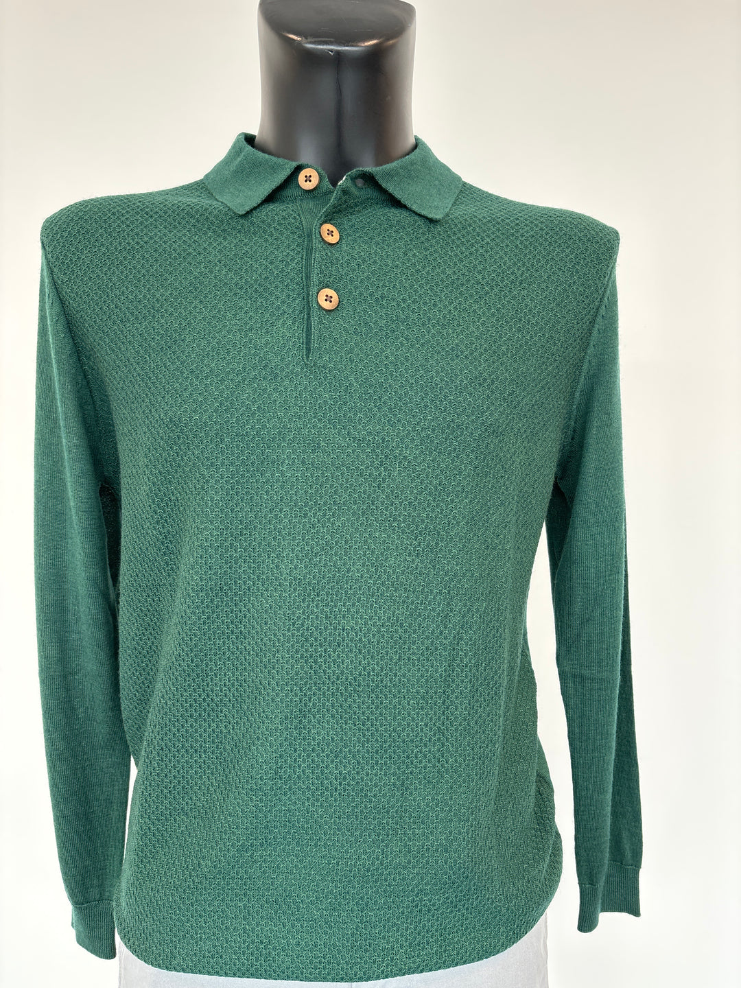 6th Sense Polo Knit Jumper | Samson | Moss