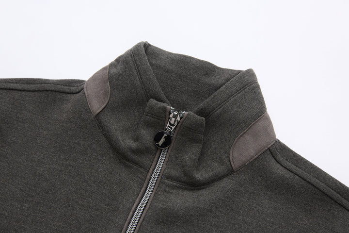 Peat 1/4-zip top quarter-zip collar with zipper