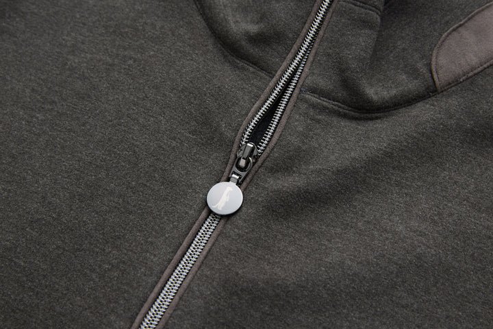 Peat 1/4-zip top front zipper with logo pull tab