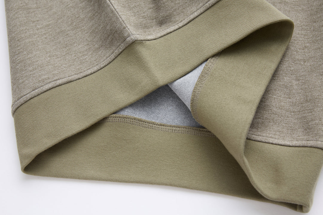 6th Sense 1/4-zip top hem with olive contrast band