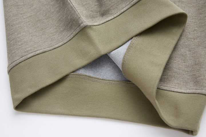 6th Sense 1/4-zip top hem with olive contrast band