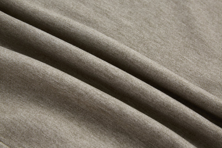 6th Sense 1/4-zip top fabric, heather walnut knit texture