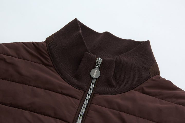 Plum 6th Sense Air gilet with front zip and stand collar