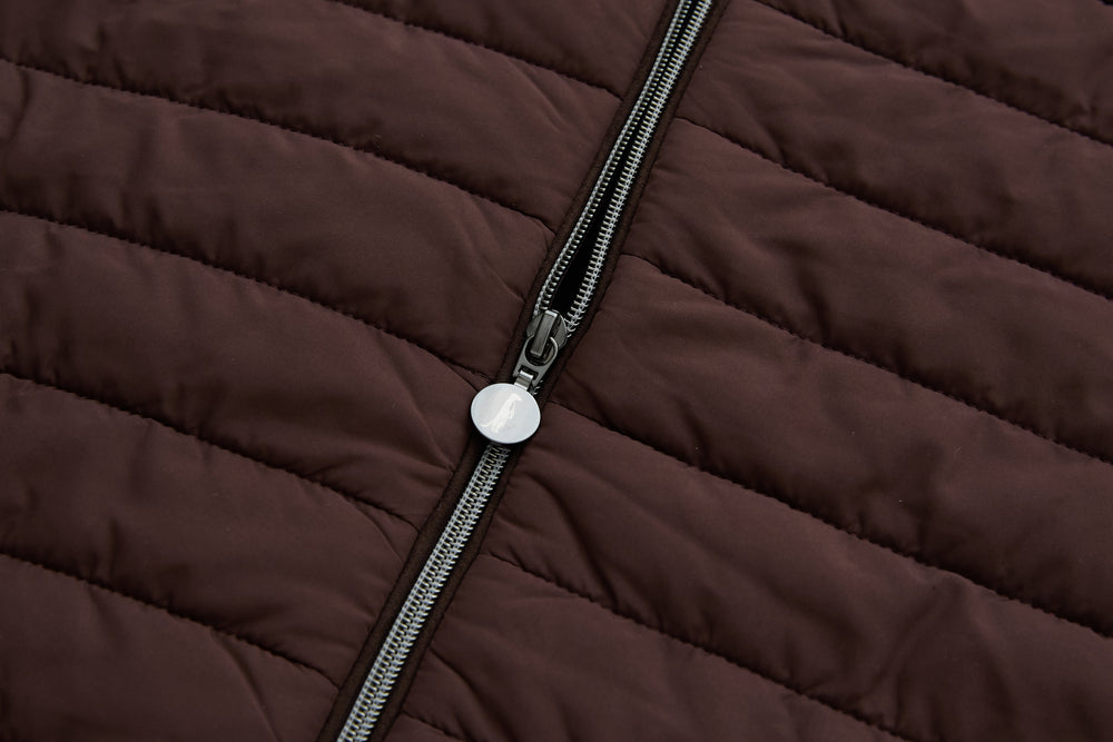 Plum 6th Sense Air gilet zipper and pull tab detail