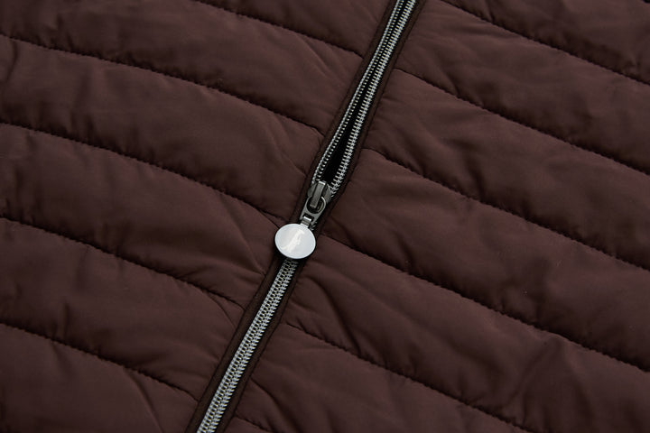 Plum 6th Sense Air gilet zipper and pull tab detail