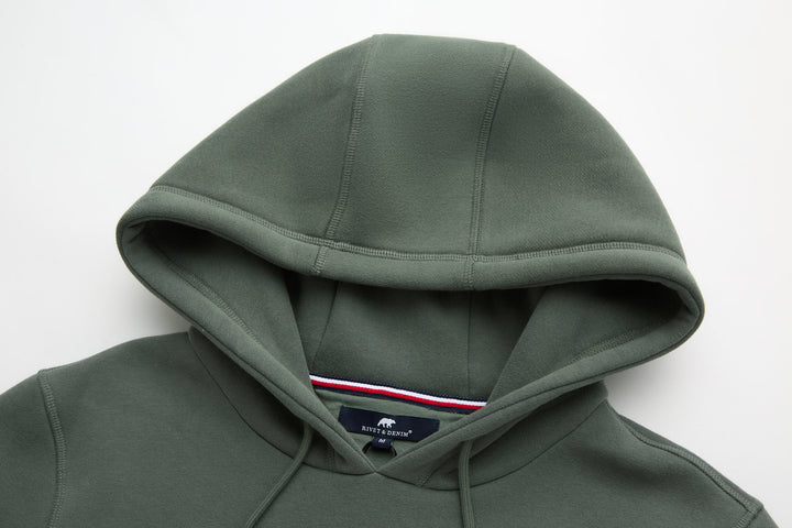 Rivet & Denim Agave hoodie hood with drawstring and ribbed trim
